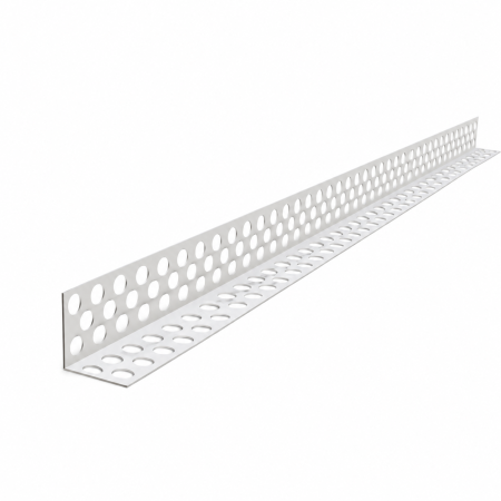 Coltar aluminiu simplu perforat 23 x 23 mm, grosime 0.3 mm, lungime 2.5 m